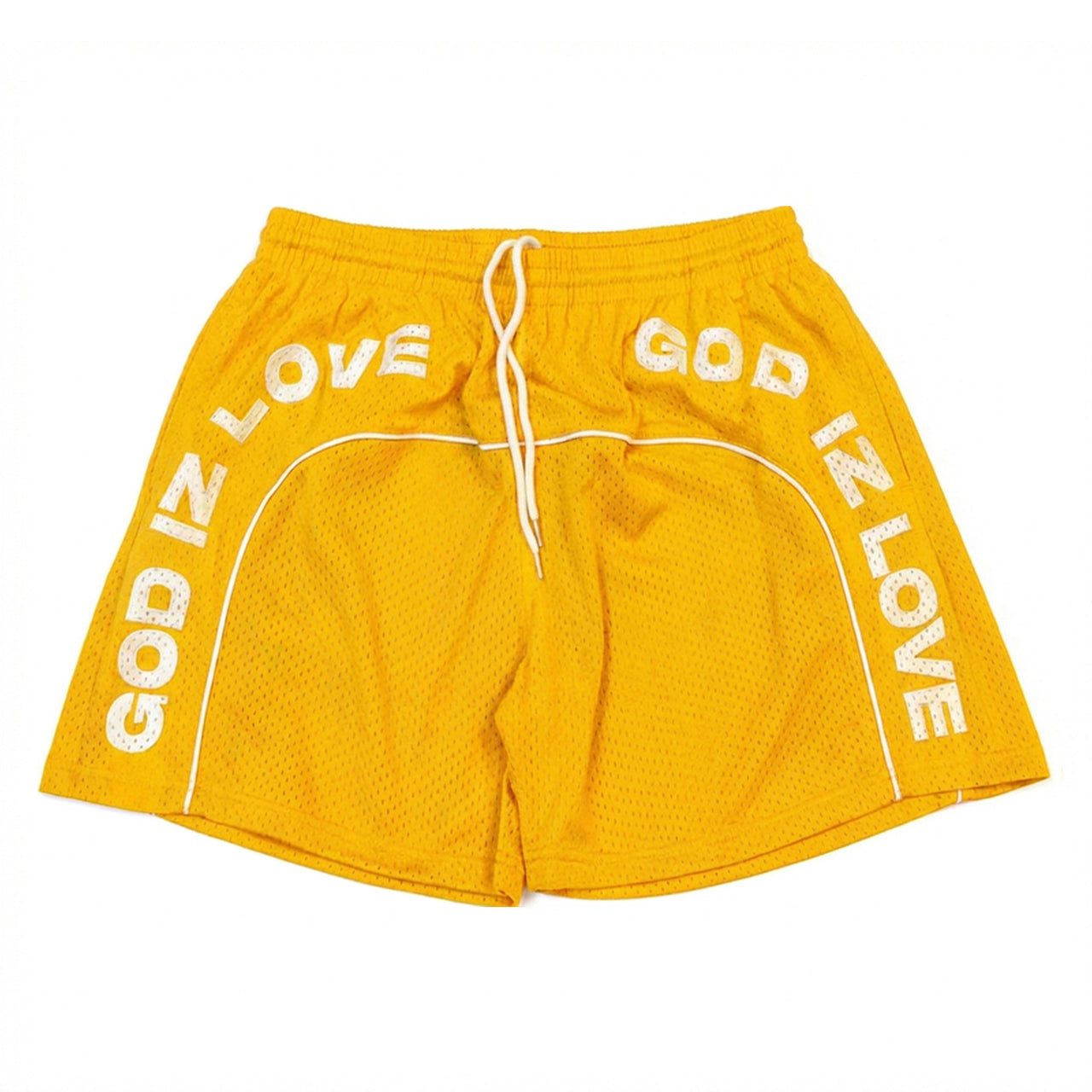 God Iz Love Yellow Shorts